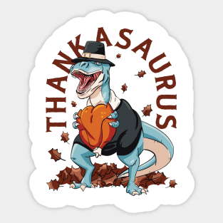 Thankful T-Rex Feast Sticker